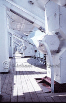 Looking along Arcadia's Boat Deck 1959